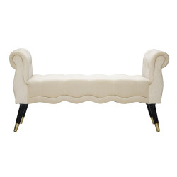 Glam Banc Paris Crème & Or – Chic Suprême 120x40x60