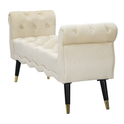 Glam Banc Paris Crème & Or – Chic Suprême 120x40x60