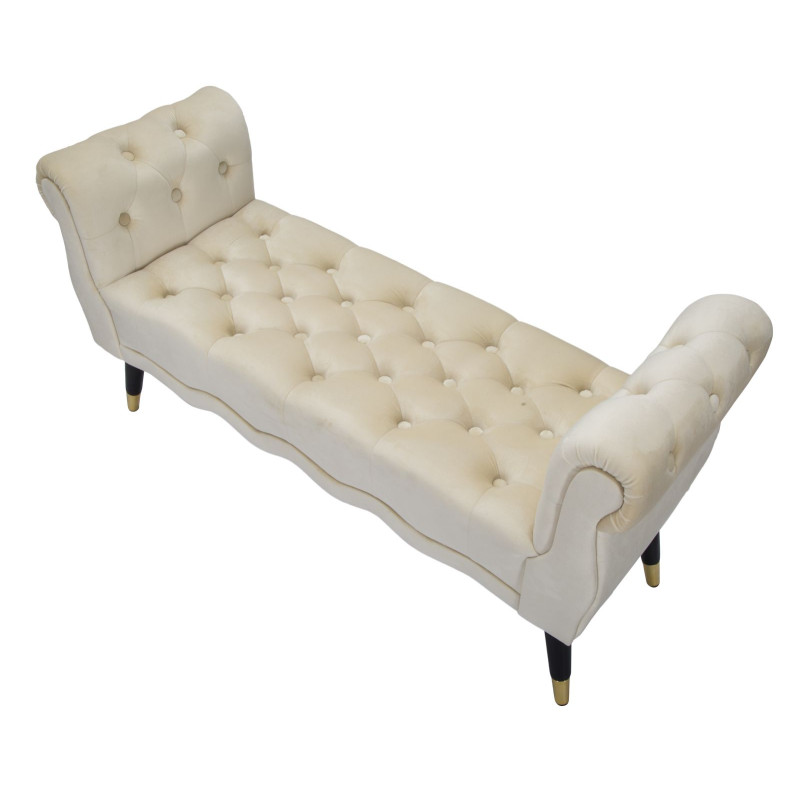 Glam Banc Paris Crème & Or – Chic Suprême 120x40x60