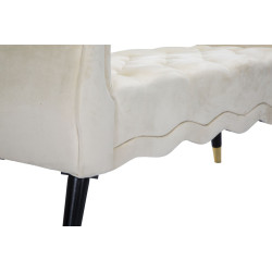 Glam Banc Paris Crème & Or – Chic Suprême 120x40x60
