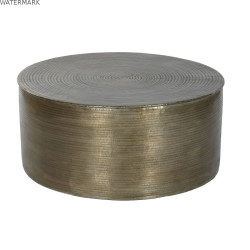 Table Basse Home ESPRIT Doré Aluminium 90 x 90 x 40 cm