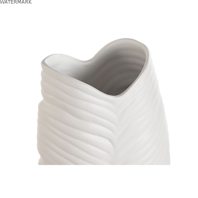 Vase Home ESPRIT Blanc Grès Tropical Feuille d'une plante 21 x 10 x 50 cm