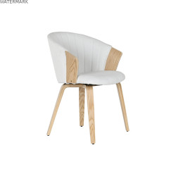 Chaise de Salle à Manger Home ESPRIT Blanc Polyester Bois 60 x 57,5 x 79 cm