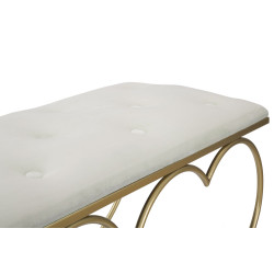 Glam Banc Cœur Crème – Douceur Noble 105x37,5x51,5