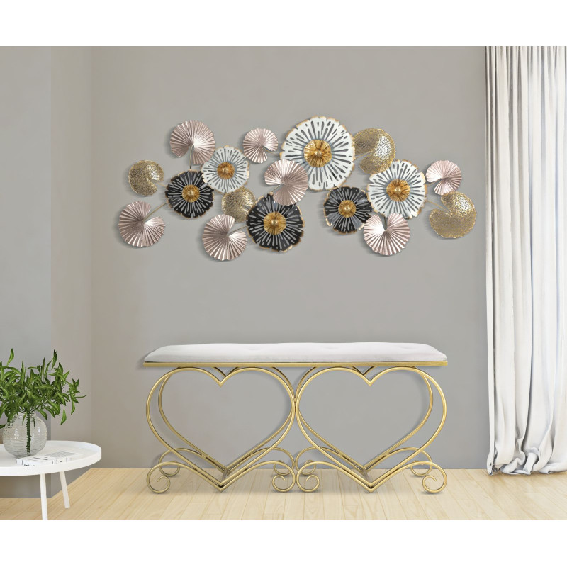 Glam Banc Cœur Crème – Douceur Noble 105x37,5x51,5