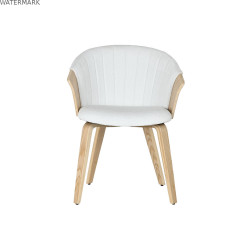 Chaise de Salle à Manger Home ESPRIT Blanc Polyester Bois 60 x 57,5 x 79 cm