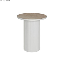 Table d'appoint Home ESPRIT Blanc Métal Bois MDF 46 x 46 x 56 cm