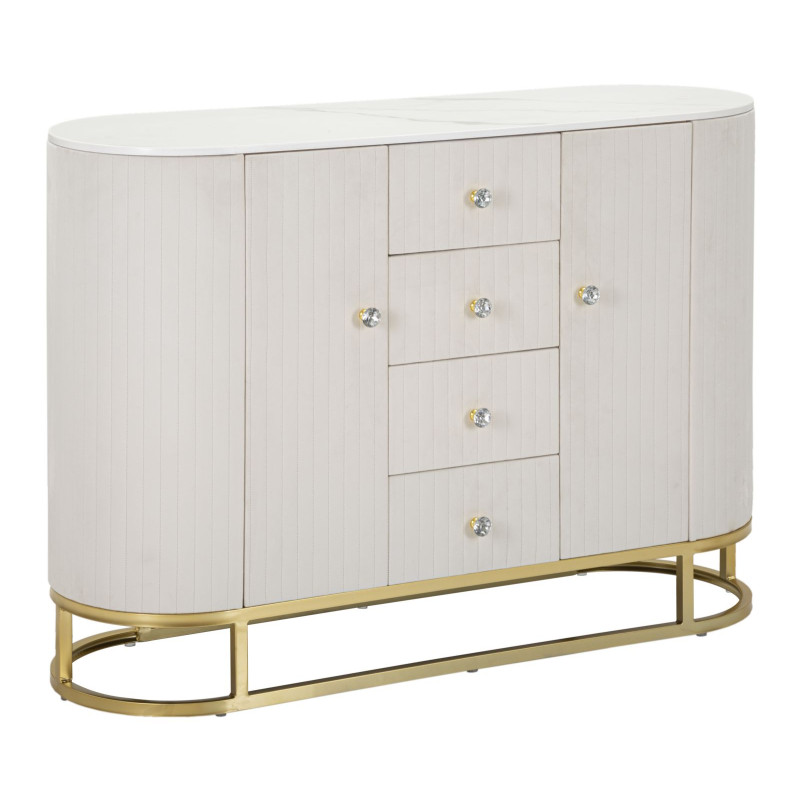 Glam Armoire Montpellier Crème – Raffinement Classique 120x40x85