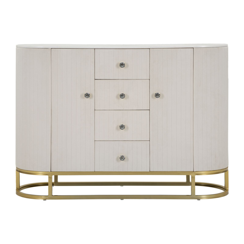 Glam Armoire Montpellier Crème – Raffinement Classique 120x40x85
