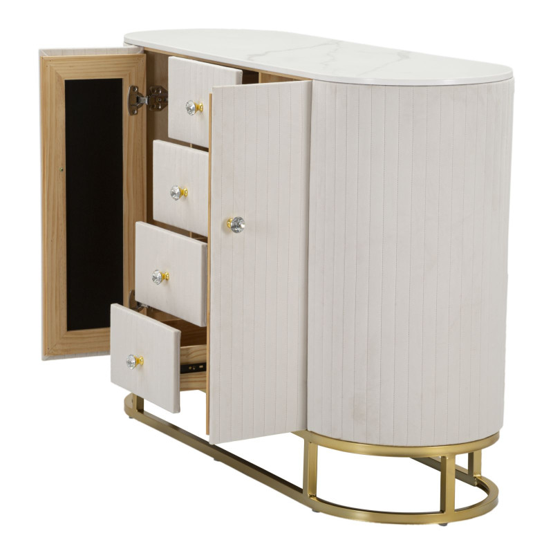 Glam Armoire Montpellier Crème – Raffinement Classique 120x40x85