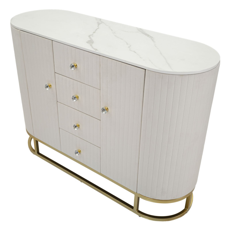 Glam Armoire Montpellier Crème – Raffinement Classique 120x40x85
