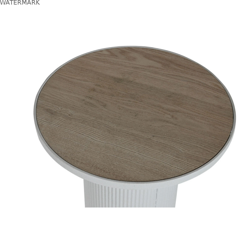 Table d'appoint Home ESPRIT Blanc Métal Bois MDF 46 x 46 x 56 cm