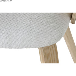 Chaise de Salle à Manger Home ESPRIT Blanc Polyester Bois 60 x 57,5 x 79 cm