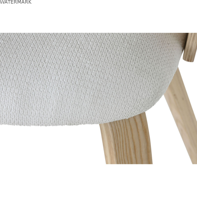 Chaise de Salle à Manger Home ESPRIT Blanc Polyester Bois 60 x 57,5 x 79 cm