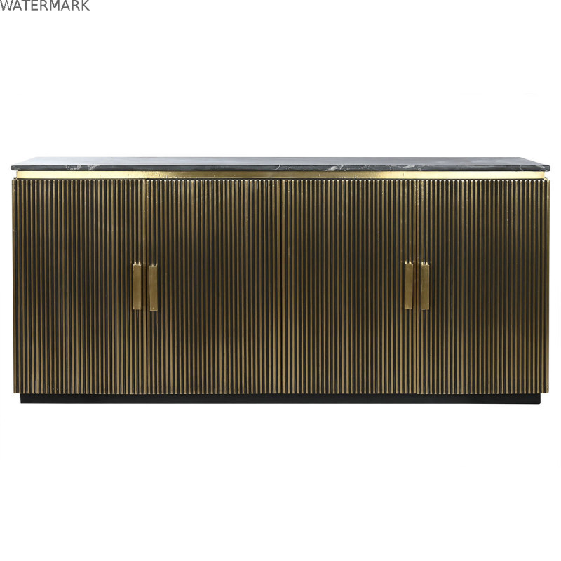 Buffet Home ESPRIT Laiton Marbre 180 x 40 x 85 cm