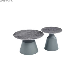 Petite Table d'Appoint Home ESPRIT Gris 70 x 70 x 43 cm 70 x 70 x 1 cm