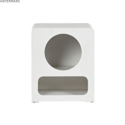 Table de Nuit Home ESPRIT Blanc Bois MDF 40 x 30 x 48 cm