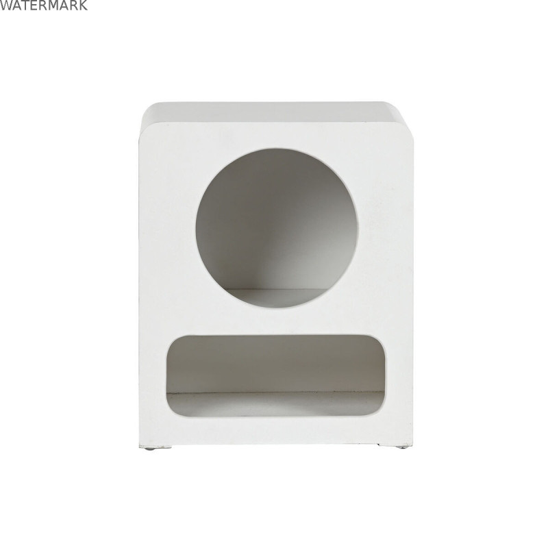 Table de Nuit Home ESPRIT Blanc Bois MDF 40 x 30 x 48 cm