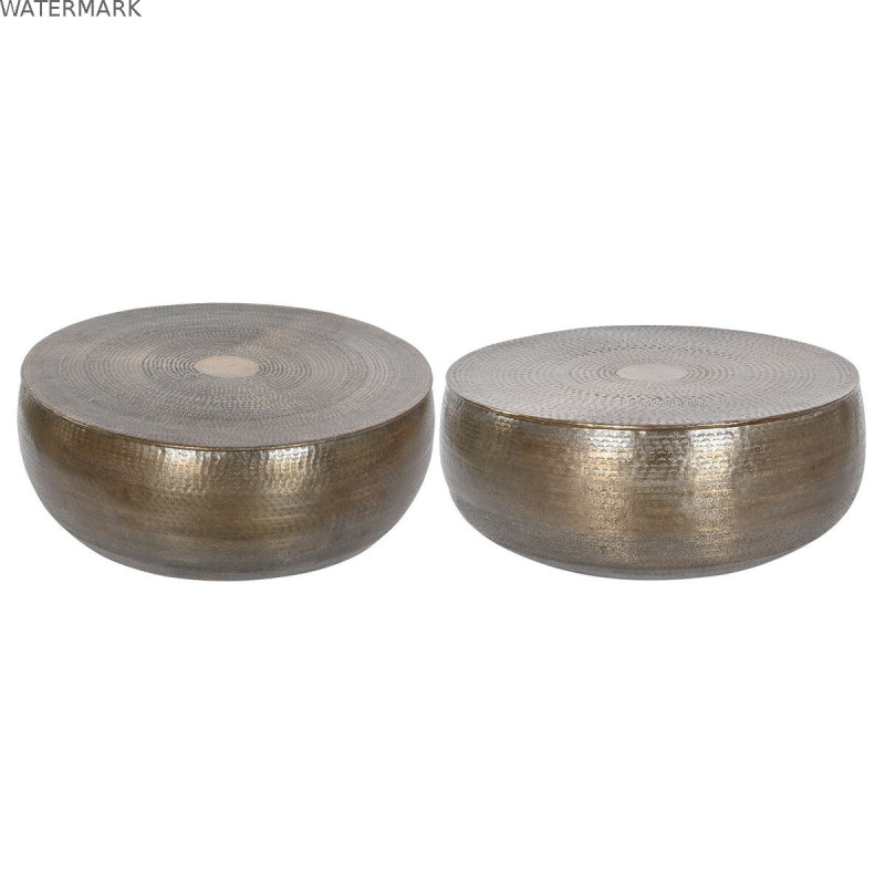 Table Basse Home ESPRIT Doré Aluminium 120 x 120 x 45 cm