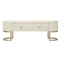 Glam Banc Sharon avec Tiroirs – Chic Fonctionnel 120x40x43