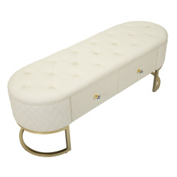 Glam Banc Sharon avec Tiroirs – Chic Fonctionnel 120x40x43