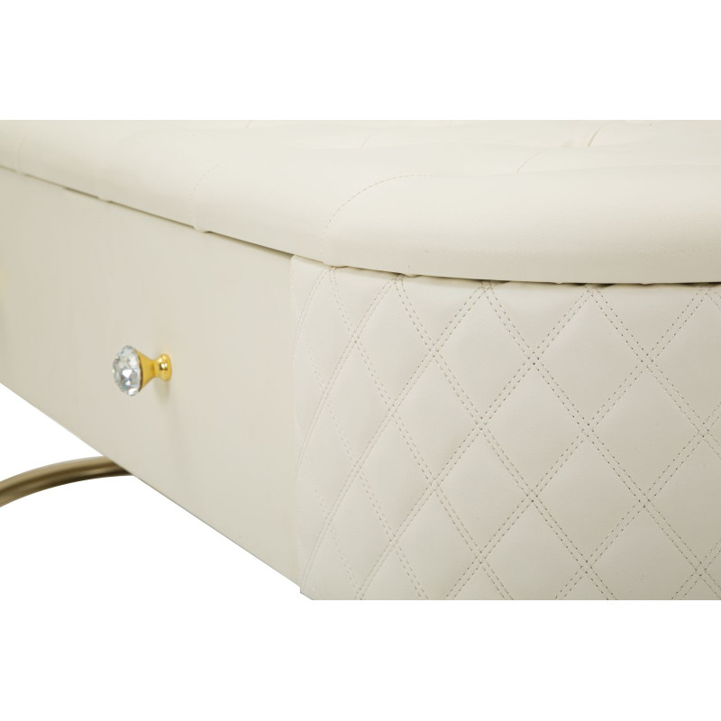 Glam Banc Sharon avec Tiroirs – Chic Fonctionnel 120x40x43