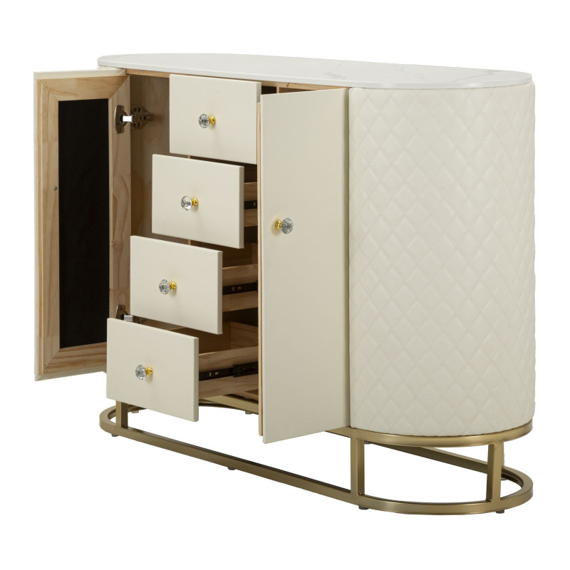 Glam Armoire Sharon – Style Raffiné 120x40x85