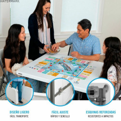 Table Piable Lifetime Blanc Carré Acier Plastique 94 x 94 x 74 cm