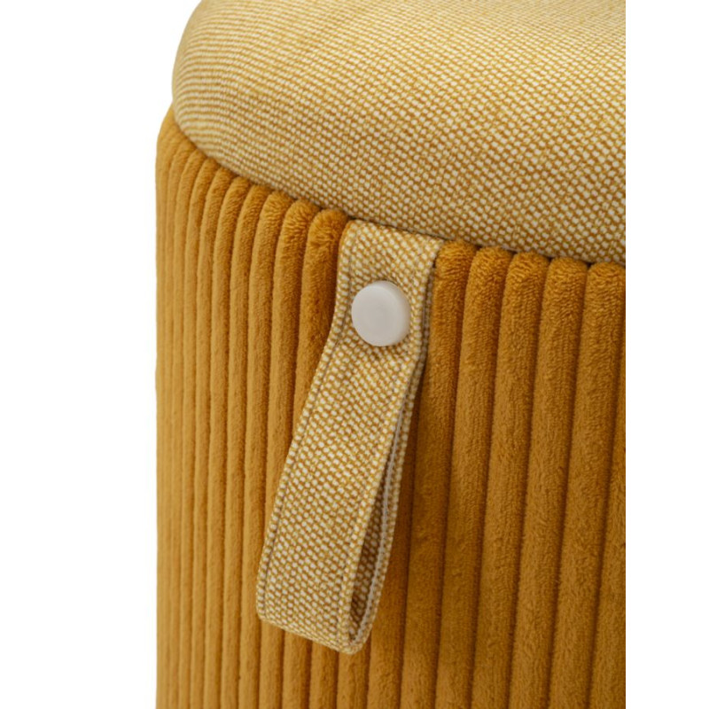 Moderne Poufs Bolzano Moutarde – Duo Élégant Ø38x38-32x28
