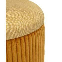 Moderne Poufs Bolzano Moutarde – Duo Élégant Ø38x38-32x28