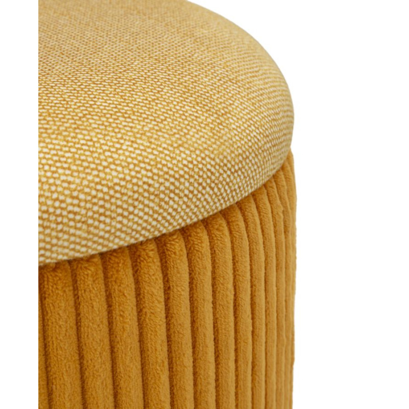 Moderne Poufs Bolzano Moutarde – Duo Élégant Ø38x38-32x28