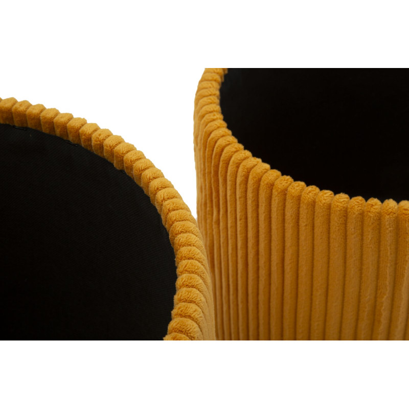 Moderne Poufs Bolzano Moutarde – Duo Élégant Ø38x38-32x28