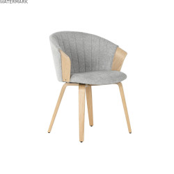 Chaise de Salle à Manger Home ESPRIT Gris Polyester Bois 60 x 57,5 x 79 cm