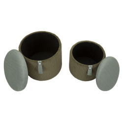 Moderne Poufs Bolzano Vert – Duo Vivant Ø38x38-32x28