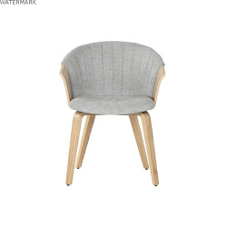 Chaise de Salle à Manger Home ESPRIT Gris Polyester Bois 60 x 57,5 x 79 cm