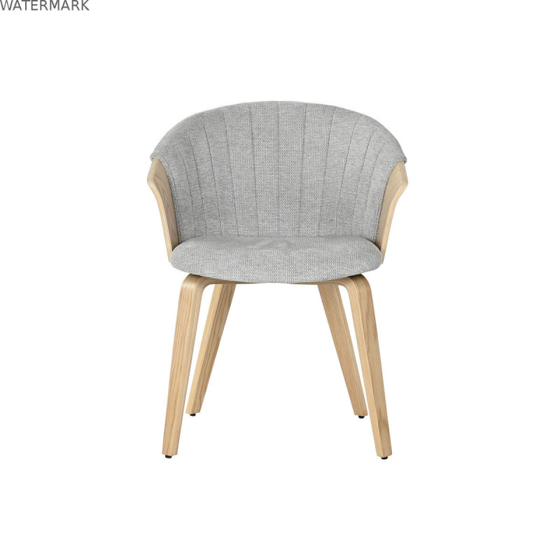 Chaise de Salle à Manger Home ESPRIT Gris Polyester Bois 60 x 57,5 x 79 cm
