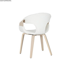 Chaise de Salle à Manger Home ESPRIT Blanc Polyester Bois 55,5 x 67,5 x 80,5 cm