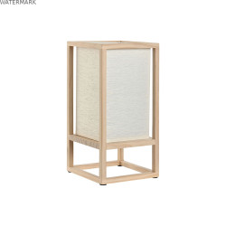 Lampe de bureau Home ESPRIT Blanc Marron Naturel Pin 220 V 12 x 12 x 25 cm