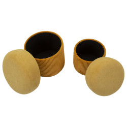 Moderne Poufs Aspen Moutarde – Duo Magique Ø42x44-35x37