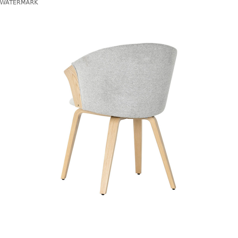 Chaise de Salle à Manger Home ESPRIT Gris Polyester Bois 60 x 57,5 x 79 cm