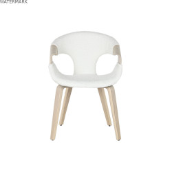 Chaise de Salle à Manger Home ESPRIT Blanc Polyester Bois 55,5 x 67,5 x 80,5 cm