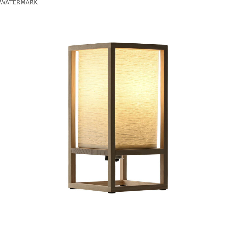 Lampe de bureau Home ESPRIT Blanc Marron Naturel Pin 220 V 12 x 12 x 25 cm