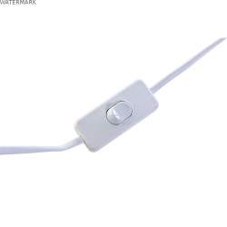 Lampe de bureau Home ESPRIT Blanc Marron Naturel Pin 220 V 12 x 12 x 25 cm