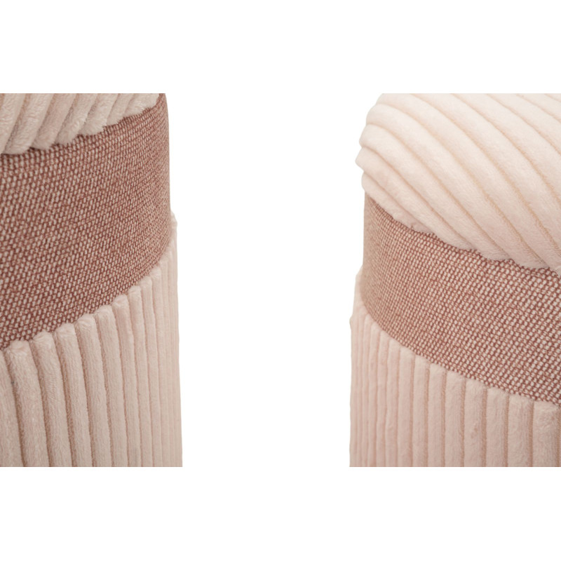 Moderne Poufs Rose Rideau – Triple Raffinement Ø40,5x49,5-35x42-31x38