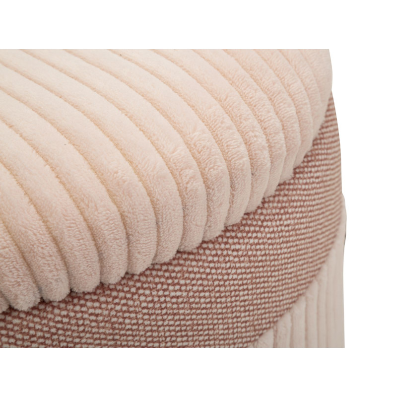 Moderne Poufs Rose Rideau – Triple Raffinement Ø40,5x49,5-35x42-31x38