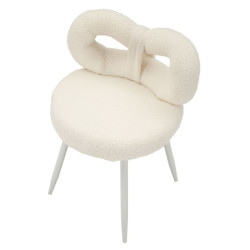 Glam Mini Chaise Ilary Blanche – Raffinement Pur Ø40x67 (assise 46)