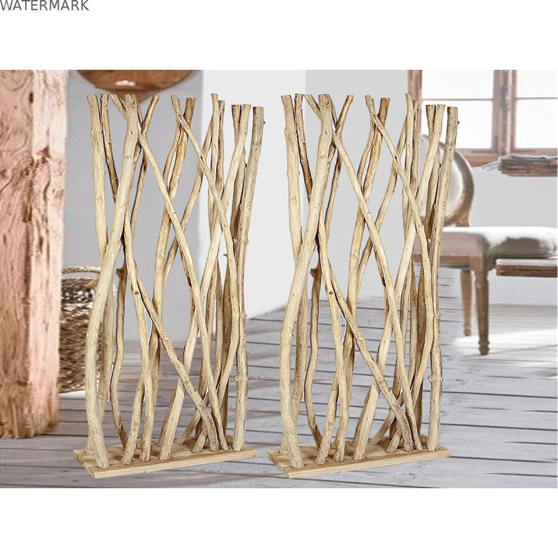 Séparateur Romimex Naturel bois de teck 60 x 180 x 15 cm