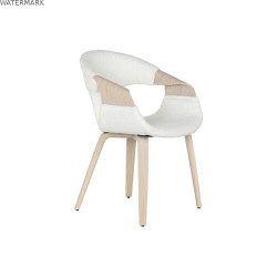 Chaise de Salle à Manger Home ESPRIT Blanc Polyester Bois 55,5 x 67,5 x 80,5 cm