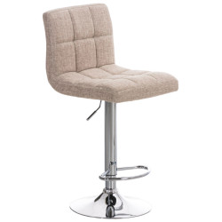 Lot de 2 tabourets de bar Pérou TISSU C crème