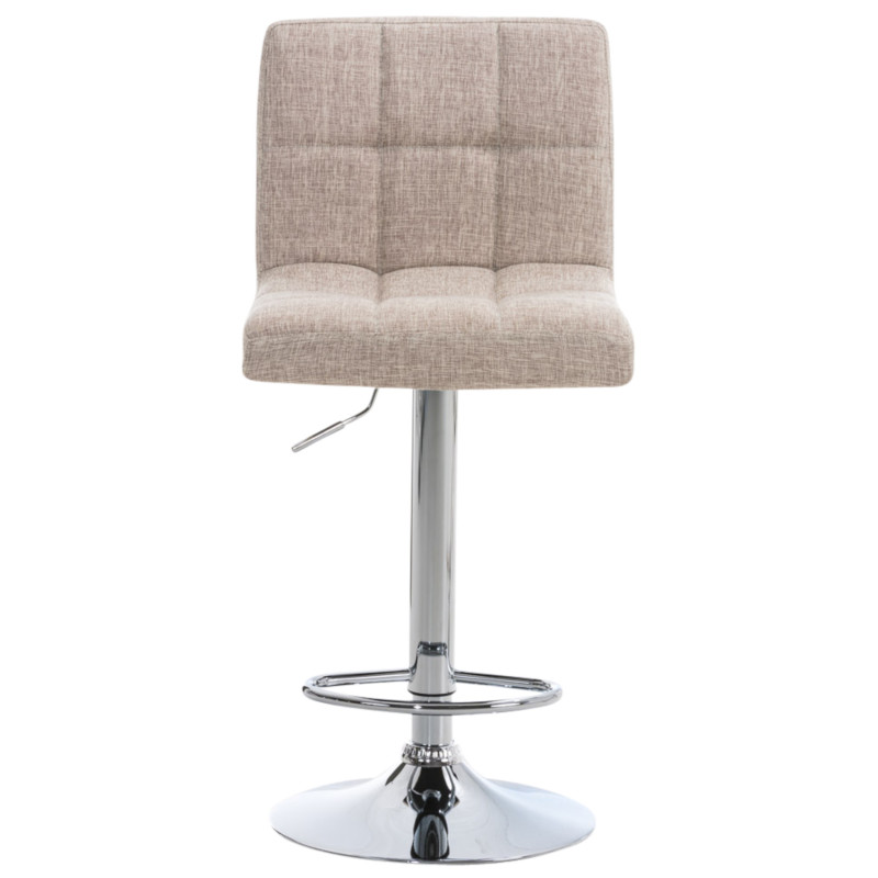 Lot de 2 tabourets de bar Pérou TISSU C crème